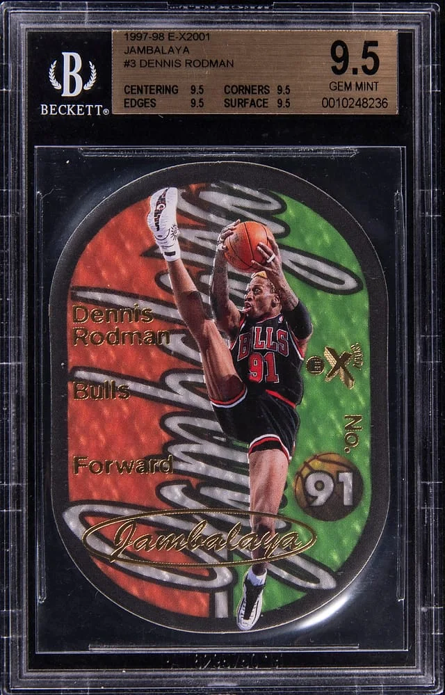 1997-98 E-X2001 Jambalaya Dennis Rodman #3 card image