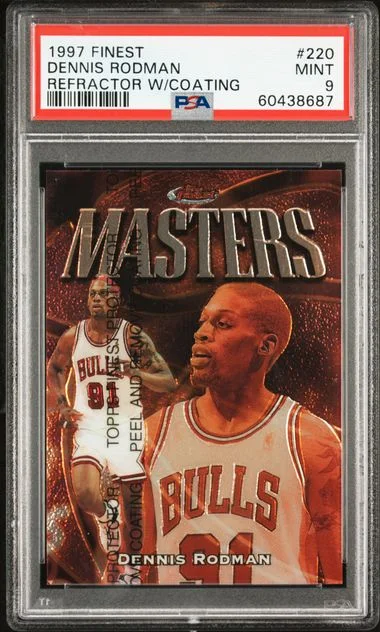 1997-98 Finest Dennis Rodman Refractor W/Coating #220 card image