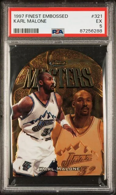 1997-98 Finest Karl Malone Embossed #321 card image