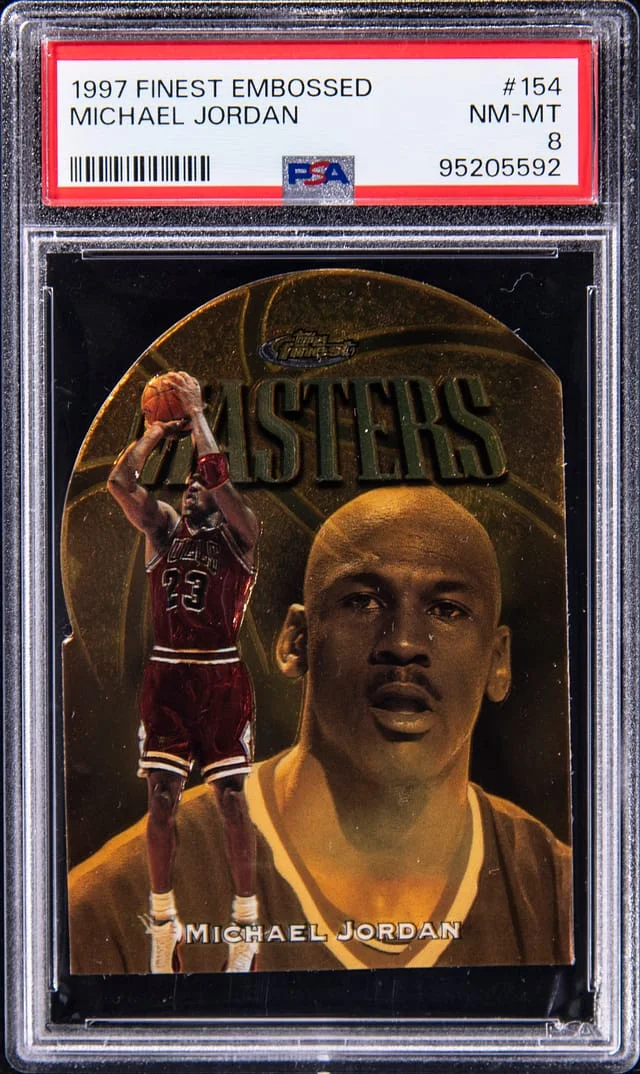 1997-98 Finest Michael Jordan -NM-MT 8 Embossed #154 card image
