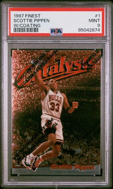 1997-98 Finest Scottie Pippen W/Coating #1 card image