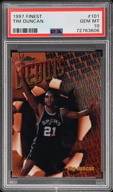 1997-98 Finest Tim Duncan W/Coating #101 card image