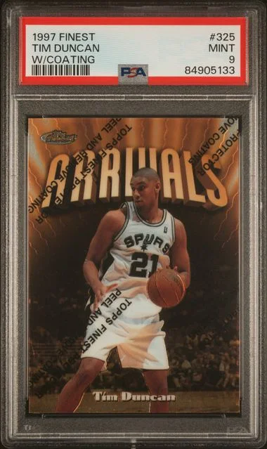 1997-98 Finest Tim Duncan W/Coating #325 card image