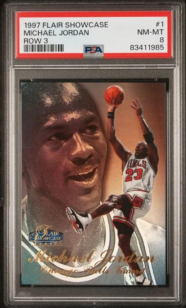 1997-98 Flair Showcase 1 Michael Jordan Row #3 card image