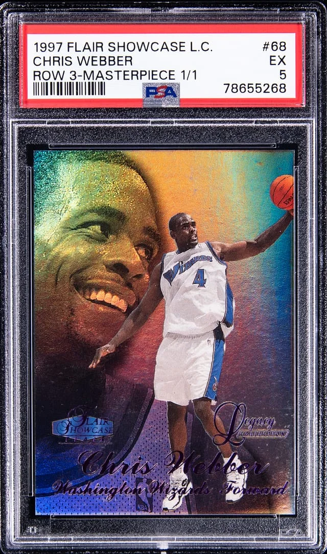 1997-98 Flair Showcase Chris Webber Legacy Collection Row 3 Masterpiece #68 card image