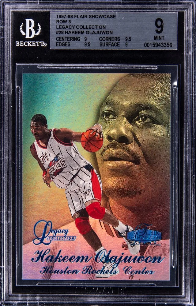 1997-98 Flair Showcase Hakeem Olajuwon Row 0 #28 card image