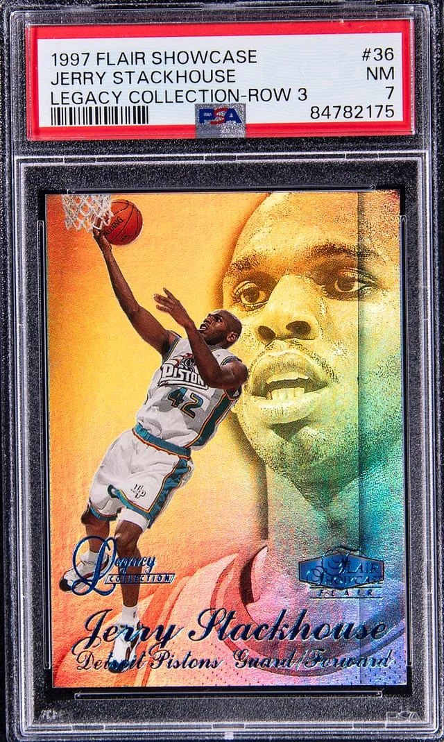 1997-98 Flair Showcase Jerry Stackhouse Legacy Edition Row 3 #36 card image