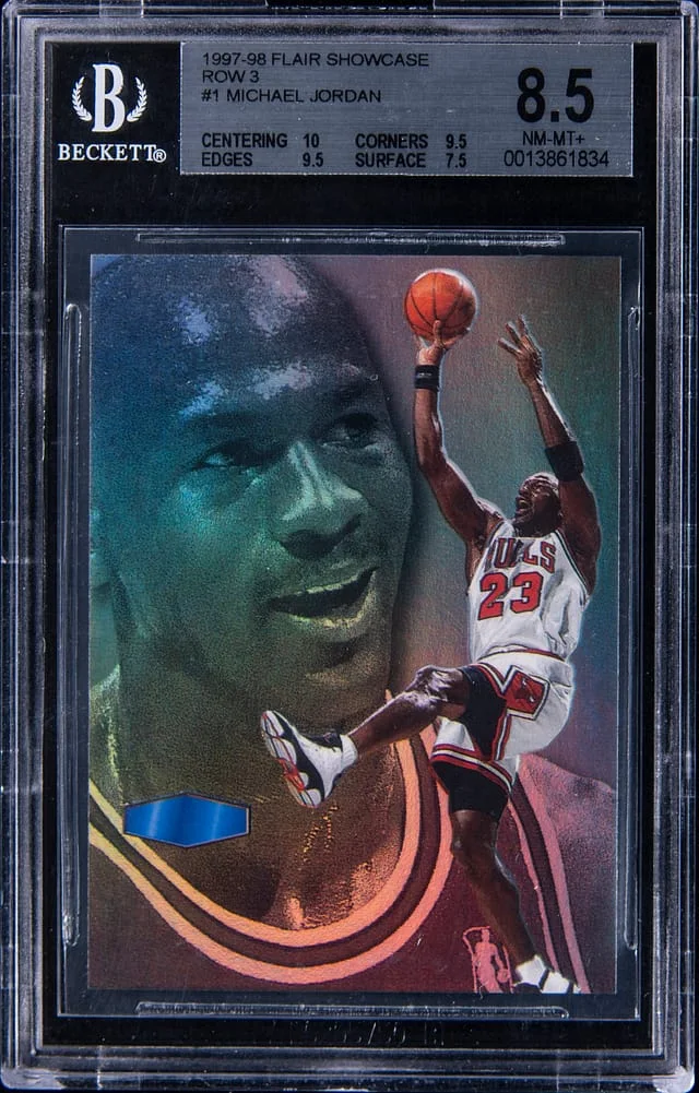 1997-98 Flair Showcase Michael Jordan - NM-MT+ 8.5 Row 3 #1 card image