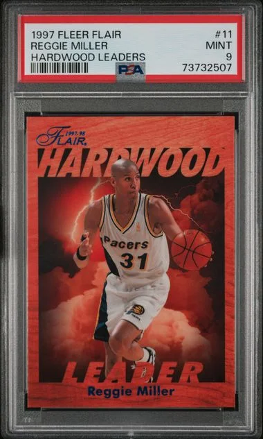 1997-98 Fleer Flair Reggie Miller Hardwood Leaders #11 card image