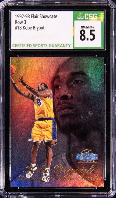 1997-98 Fleer Flair Showcase 18 Kobe Bryant Row #3 card image