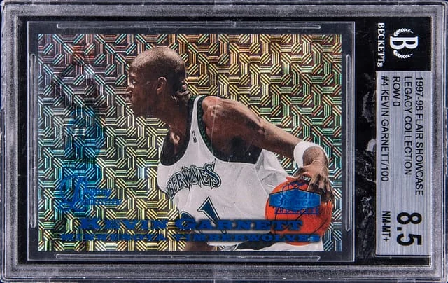 1997-98 Fleer Flair Showcase Kevin Garnett Legacy Collection Row 0 #4 card image