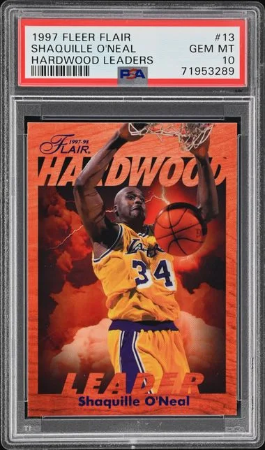 1997-98 Fleer Flair Showcase Shaquille O'Neal Hardwood Leaders #13 card image