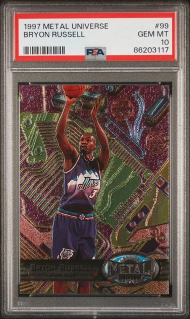 1997-98 Fleer Metal Universe Bryon Russell #99 card image