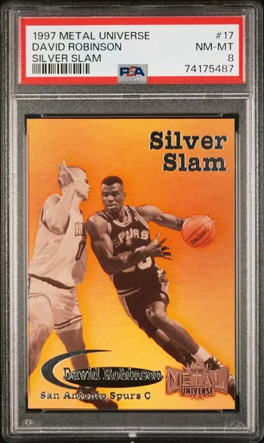 1997-98 Fleer Metal Universe David Robinson Silver Slam #17 card image