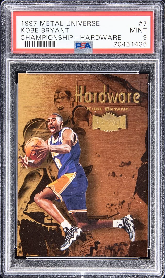 1997-98 Fleer Metal Universe Kobe Bryant Championship Hardware #7 card image