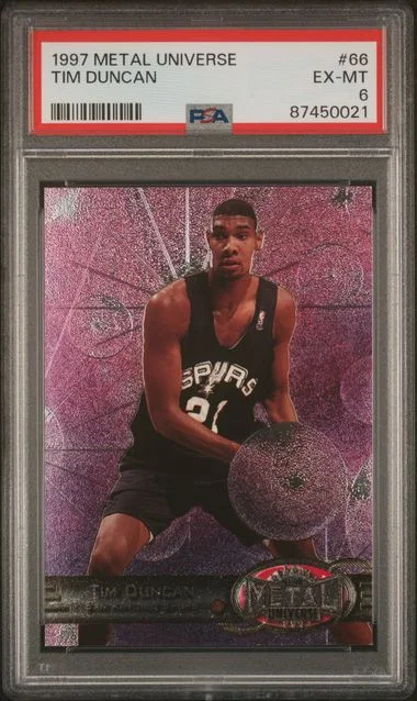 1997-98 Fleer Metal Universe Tim Duncan #66 card image