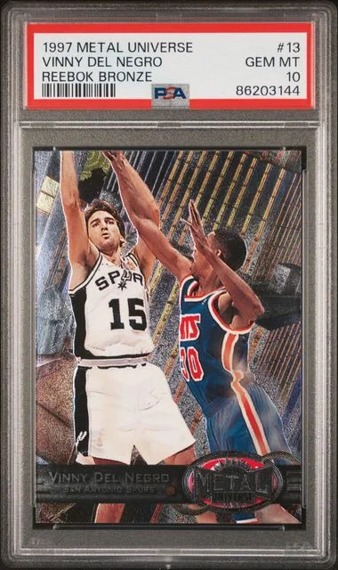 1997-98 Fleer Metal Universe Vinny Del Negro Reebok Bronze #13 card image