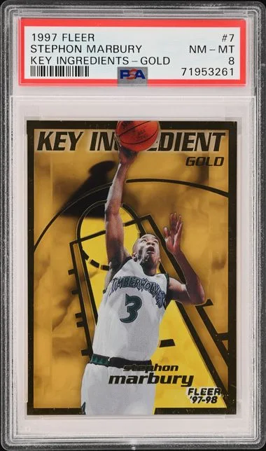 1997-98 Fleer Stephon Marbury Key Ingredients Gold #7 card image