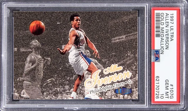 1997-98 Fleer Ultra Allen Iverson Gold Medallion #107G card image