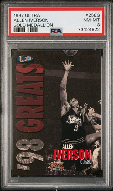 1997-98 Fleer Ultra Allen Iverson Gold Medallion #258G card image