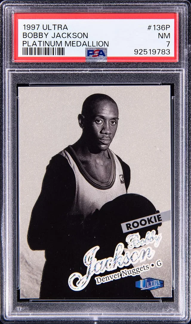 1997-98 Fleer Ultra Bobby Jackson Platinum Medallion #136P card image