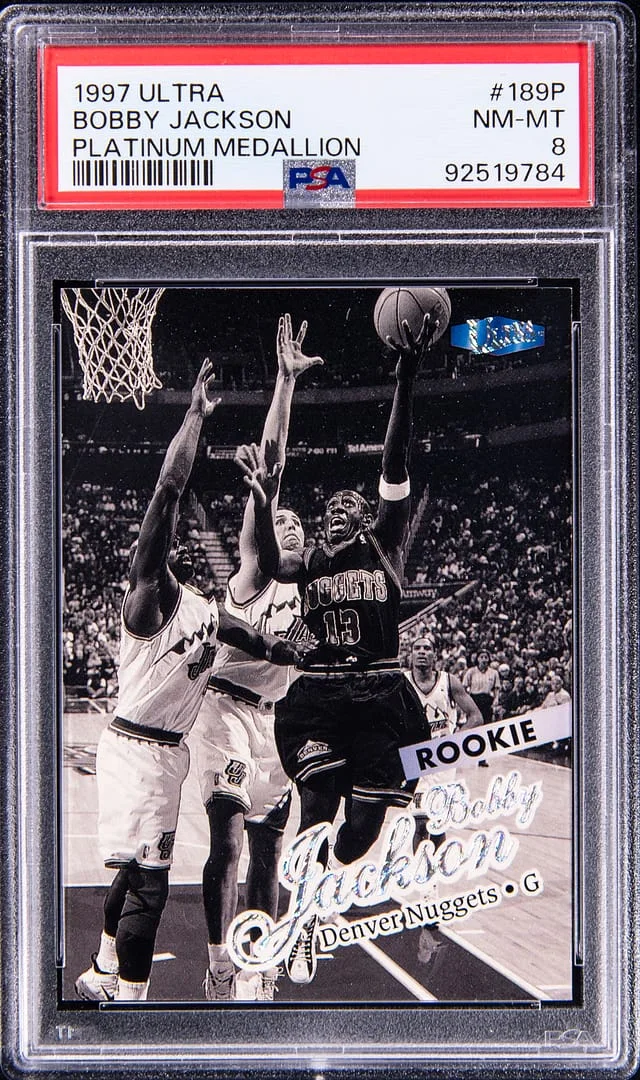 1997-98 Fleer Ultra Bobby Jackson Platinum Medallion #189P card image