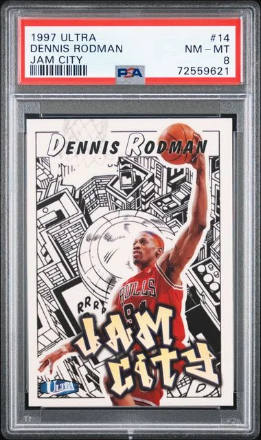 1997-98 Fleer Ultra Dennis Rodman Jam City #14 card image