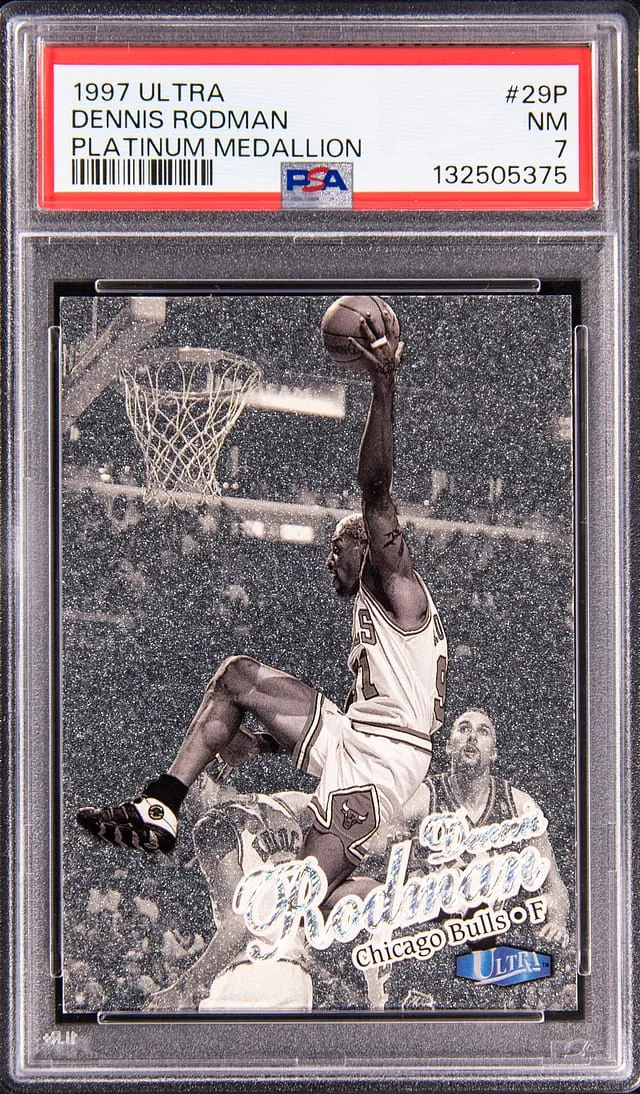 1997-98 Fleer Ultra Dennis Rodman Platinum Medallion #29P card image