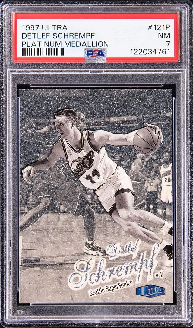 1997-98 Fleer Ultra Detlef Schrempf Platinum Medallion #121P card image