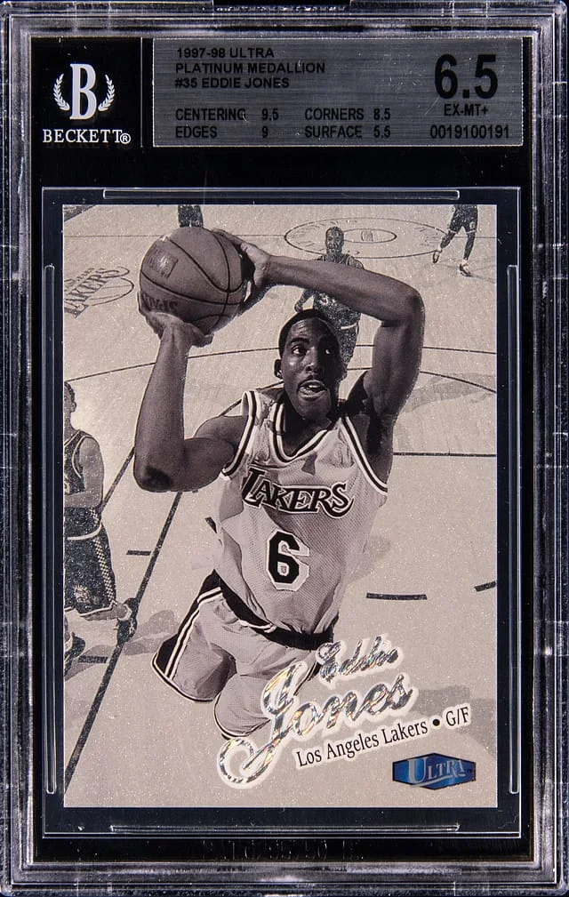 1997-98 Fleer Ultra Eddie Jones Platinum Medallion #35P card image