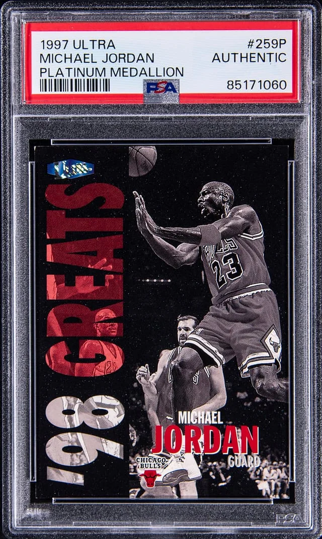 1997-98 Fleer Ultra Michael Jordan Platinum Medallion #259P card image