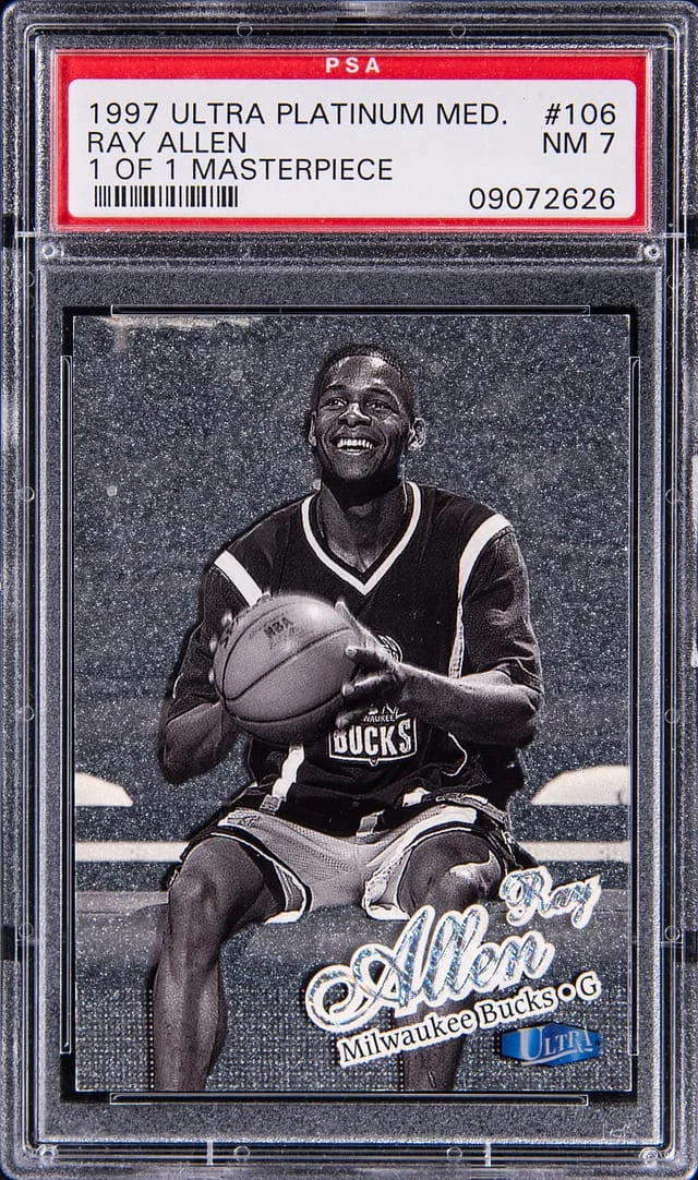 1997-98 Fleer Ultra Ray Allen Platinum Medallion Masterpiece #106 card image
