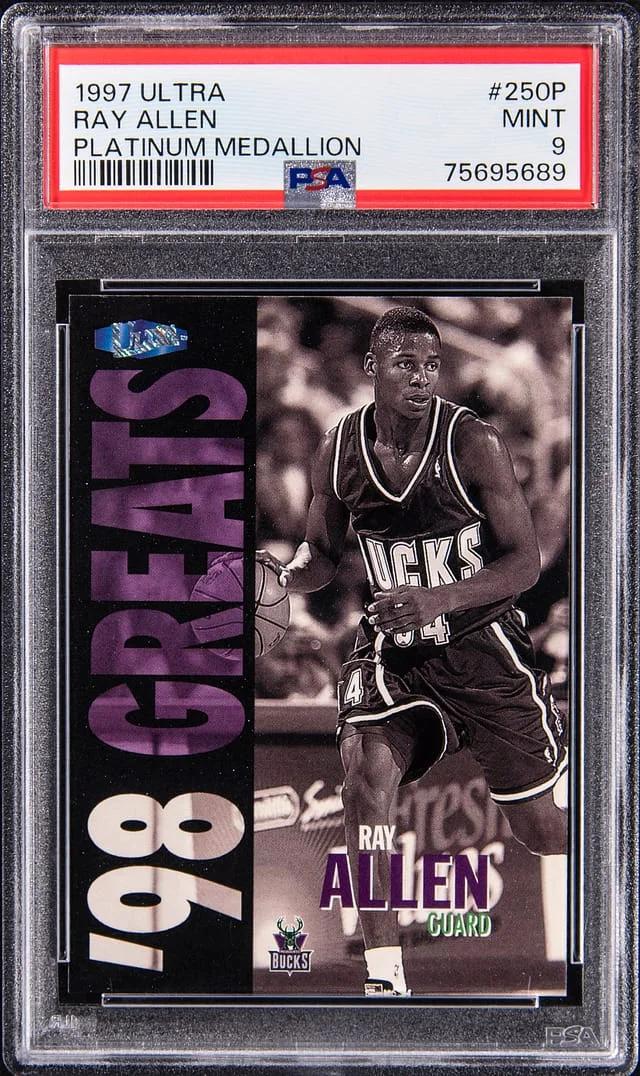 1997-98 Fleer Ultra Ray Allen Platinum Medallion #250P card image