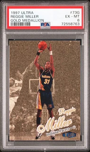 1997-98 Fleer Ultra Reggie Miller Gold Medallion #73G card image