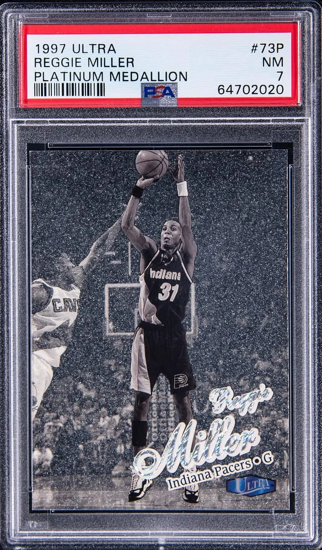 1997-98 Fleer Ultra Reggie Miller Platinum Medallion #73P card image