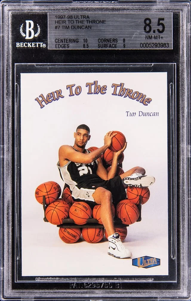 1997-98 Fleer Ultra Tim Duncan Heir To The Throne #7 card image