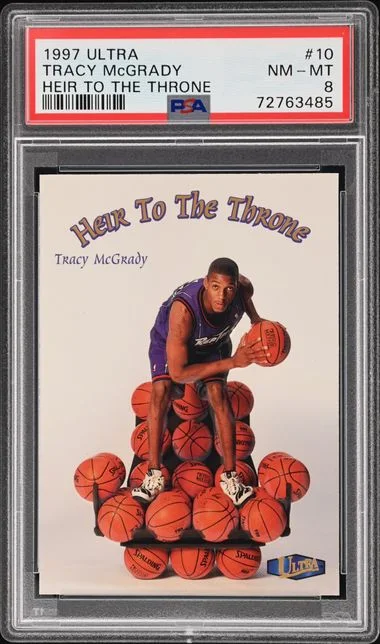1997-98 Fleer Ultra Tracy McGrady Heir To The Throne #10 card image