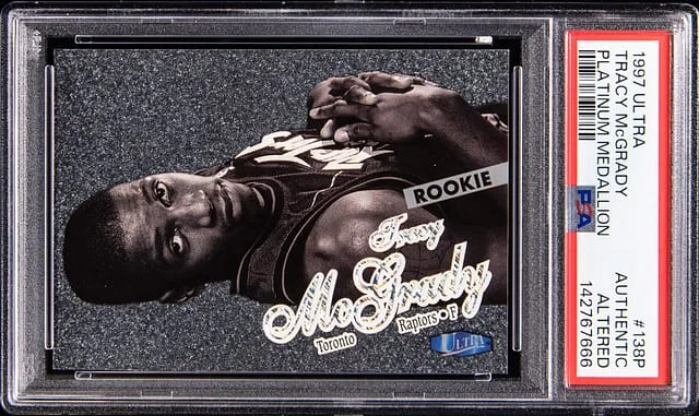 1997-98 Fleer Ultra Tracy McGrady Platinum Medallion #138P card image