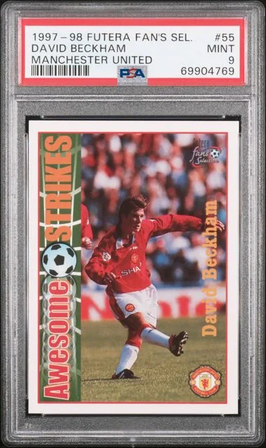 1997-98 Futera Fan's Selection Manchester United David Beckham #55 card image