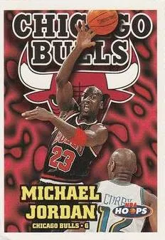 1997-98 Hoops Chicago Bulls Team Night Sheet SGA Michael Jordan #220 card image