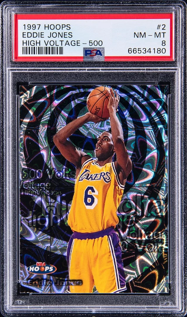 1997-98 Hoops Eddie Jones High Voltage 500 #2 card image