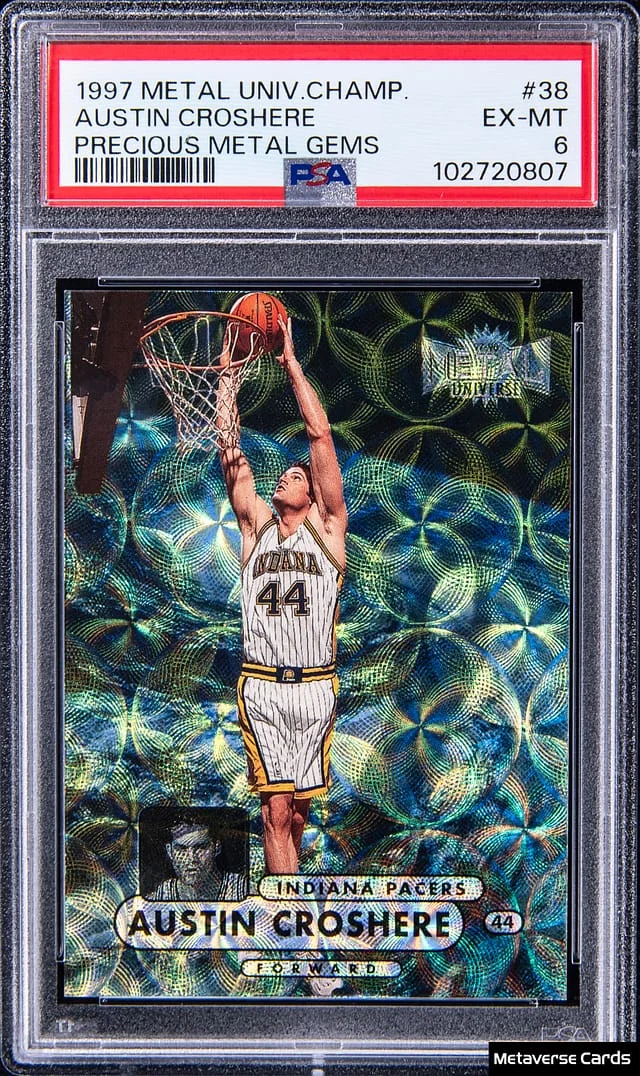 1997-98 Metal Universe Austin Croshere Champion Precious Metal Gems (PMG) #38 card image