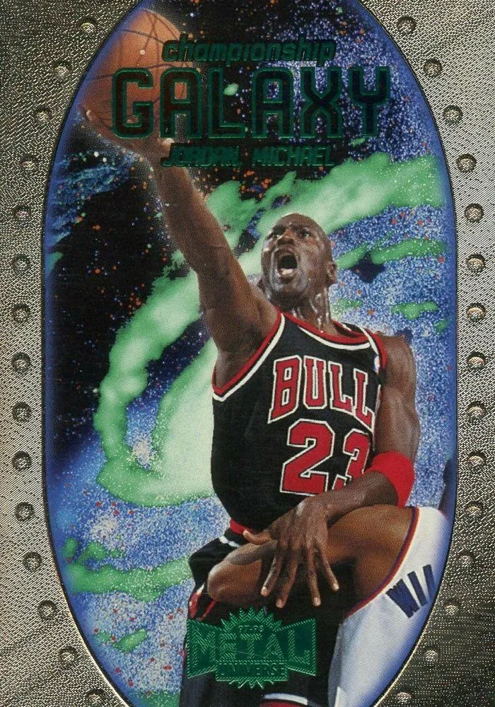 1997-98 Metal Universe Championship Michael Jordan Championship Galaxy #1 card image