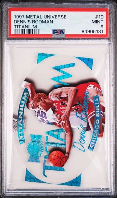 1997-98 Metal Universe Dennis Rodman Titanium #10 card image