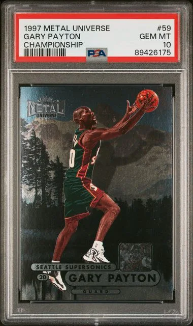 1997-98 Metal Universe Gary Payton Championship #59 card image
