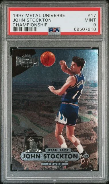 1997-98 Metal Universe John Stockton Championship #17 card image