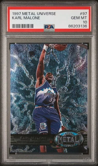 1997-98 Metal Universe Karl Malone #97 card image