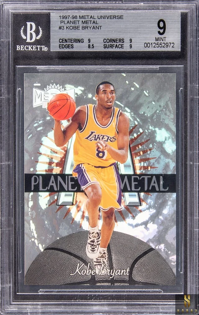 1997-98 Metal Universe Kobe Bryant Planet Metal #3 card image