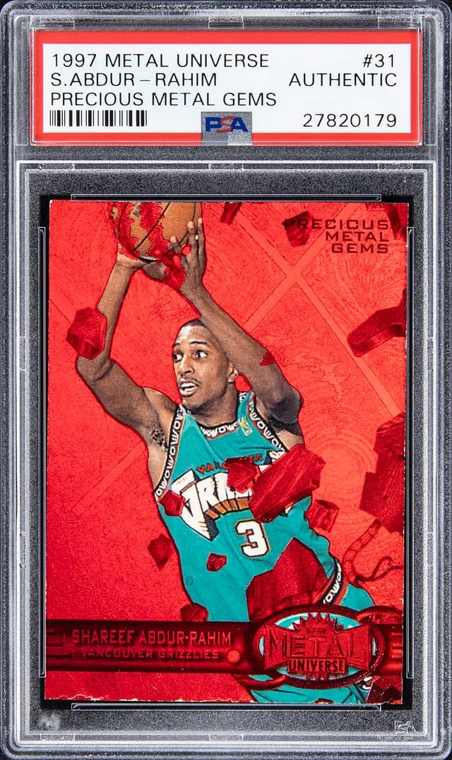1997-98 Metal Universe Shareef Abdur - Rahim Precious Metal Gems #31 card image