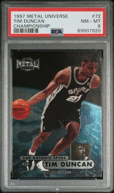 1997-98 Metal Universe Tim Duncan Championship #72 card image